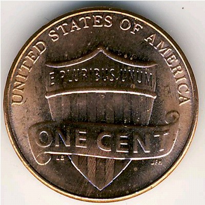 США, 1 цент (2010–2020 г.)