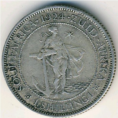 South Africa, 1 shilling, 1923–1924