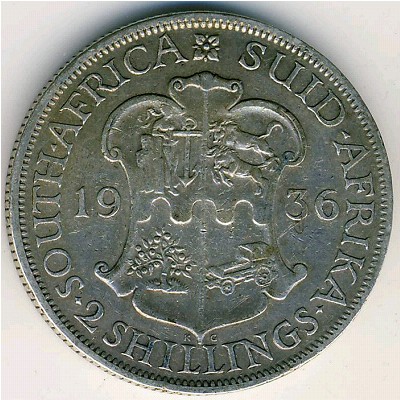 South Africa, 2 shillings, 1931–1936