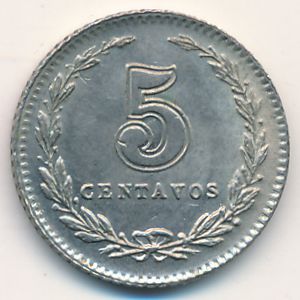 Argentina, 5 centavos, 1896–1942