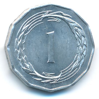 Cyprus, 1 mil, 1963–1972