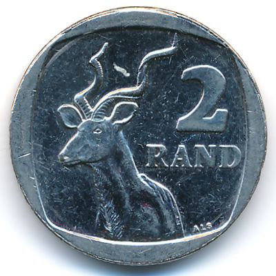 South Africa, 2 rand, 2010–2012