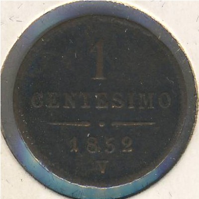 Lombardy-Venetia, 1 centesimo, 1852