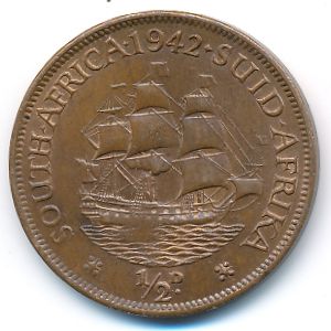 South Africa, 1/2 penny, 1937–1947