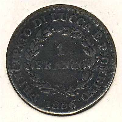 Лукка, 1 франк (1805–1808 г.)