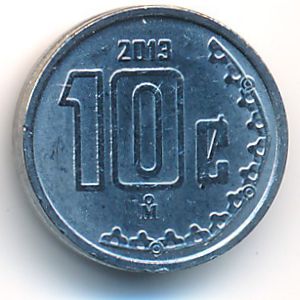 Мексика, 10 сентаво (2009–2015 г.)