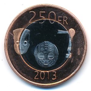 Катанга., 250 франков (2013 г.)