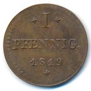 Hesse-Darmstadt, 1 pfennig, 1811–1819