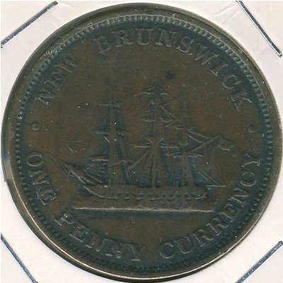 New Brunswick, 1 penny, 1854