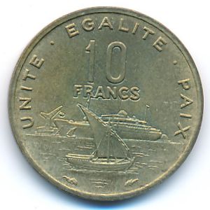 Djibouti, 10 francs, 1977–2017