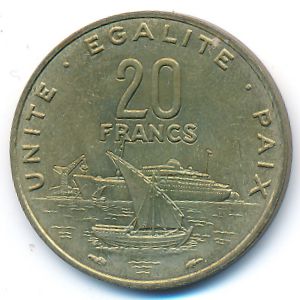 Джибути, 20 франков (1977–2017 г.)