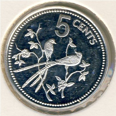 Белиз, 5 центов (1975–1981 г.)