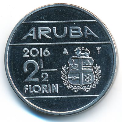 Aruba, 2 1/2 florin, 2014–2016