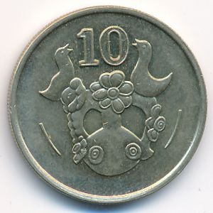 Cyprus, 10 cents, 1991–2004