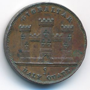 Gibraltar, 1/2 quart, 1841–1861
