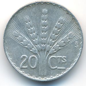 Uruguay, 20 centesimos, 1942