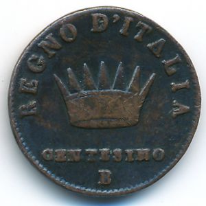 Italy, 1 centesimo, 1807–1812
