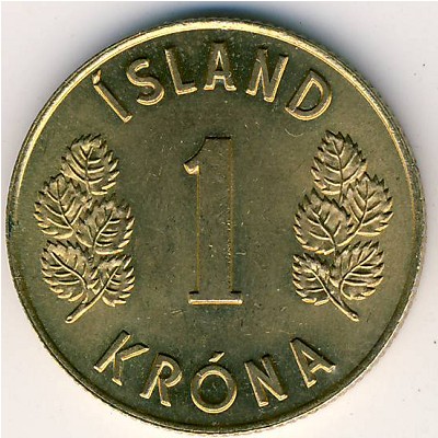Iceland, 1 krona, 1957–1975