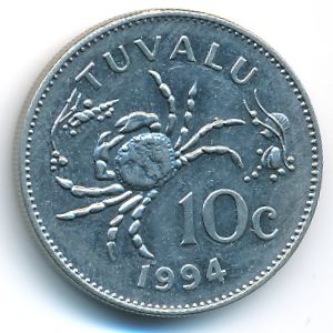 Tuvalu, 10 cents, 1994
