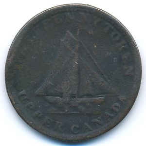 Верхняя Канада, 1/2 пенни (1833 г.)