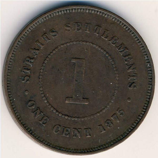 Straits Settlements, 1 cent, 1872–1883