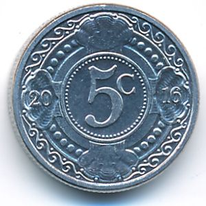 Антильские острова, 5 центов (1989–2017 г.)