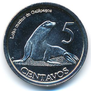 Galapagos Islands., 5 centavos, 2008
