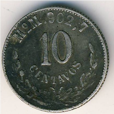 Mexico, 10 centavos, 1898–1905