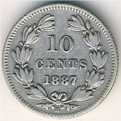 Nicaragua, 10 centavos, 1887
