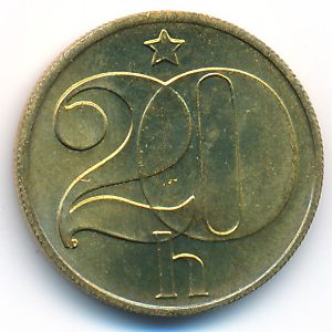 Czechoslovakia, 20 haleru, 1972–1990