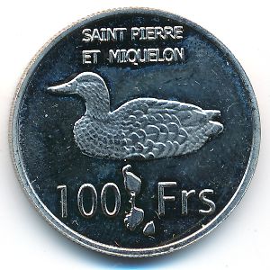 Saint Pierre and Miquelon., 100 francs, 2013