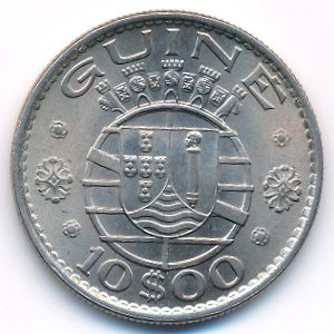 Guinea-Bissau, 10 escudos, 1973