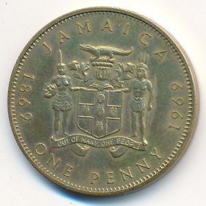 Jamaica, 1 penny, 1969