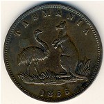 Australia, 1/2 penny, 1855