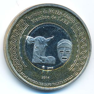 French Congo., 1 franc, 2014