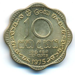 Sri Lanka, 10 cents, 1975