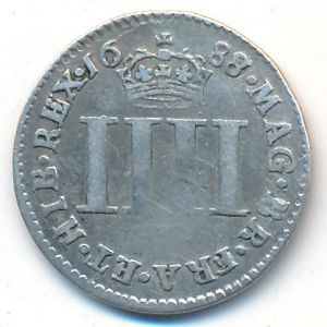 Великобритания, 4 пенса (1686–1688 г.)