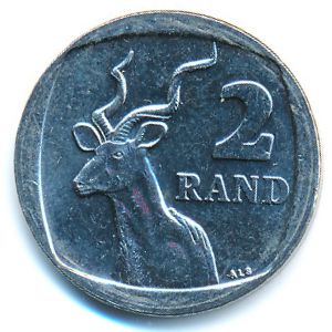 South Africa, 2 rand, 2004–2016