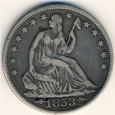 USA, 1/2 dollar, 1853