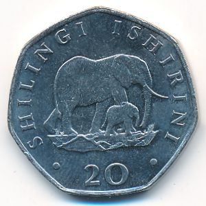 Tanzania, 20 shilingi, 1992