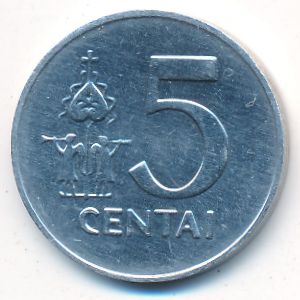 Lithuania, 5 centai, 1991