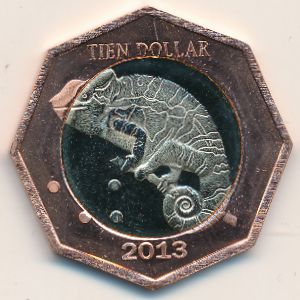 Остров Саба., 10 долларов (2013 г.)