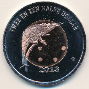 Остров Саба., 2 1/2 доллара (2013 г.)