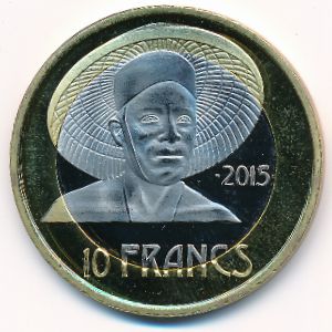 Martinique., 10 francs, 2015