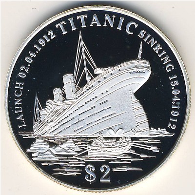 Kiribati, 2 dollars, 1998
