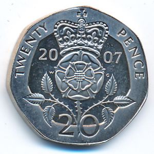 Великобритания, 20 пенсов (1998–2008 г.)