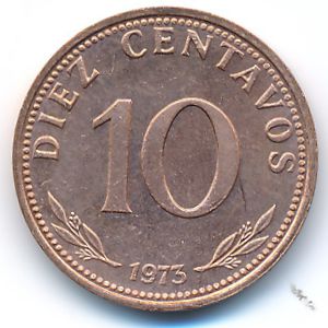 Bolivia, 10 centavos, 1965–1973