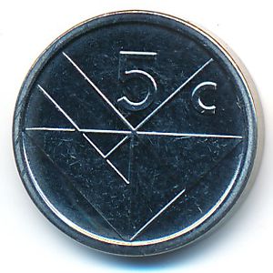 Aruba, 5 cents, 1986–2018