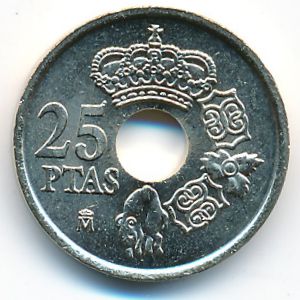 Spain, 25 pesetas, 2000–2001