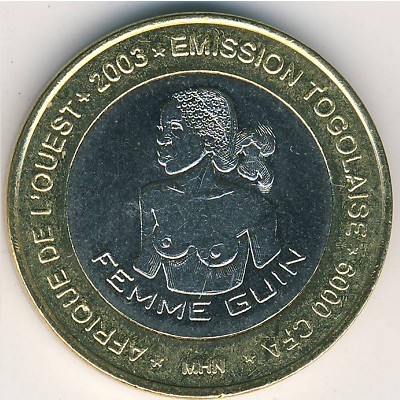 Того., 6000 франков КФА (2003 г.)